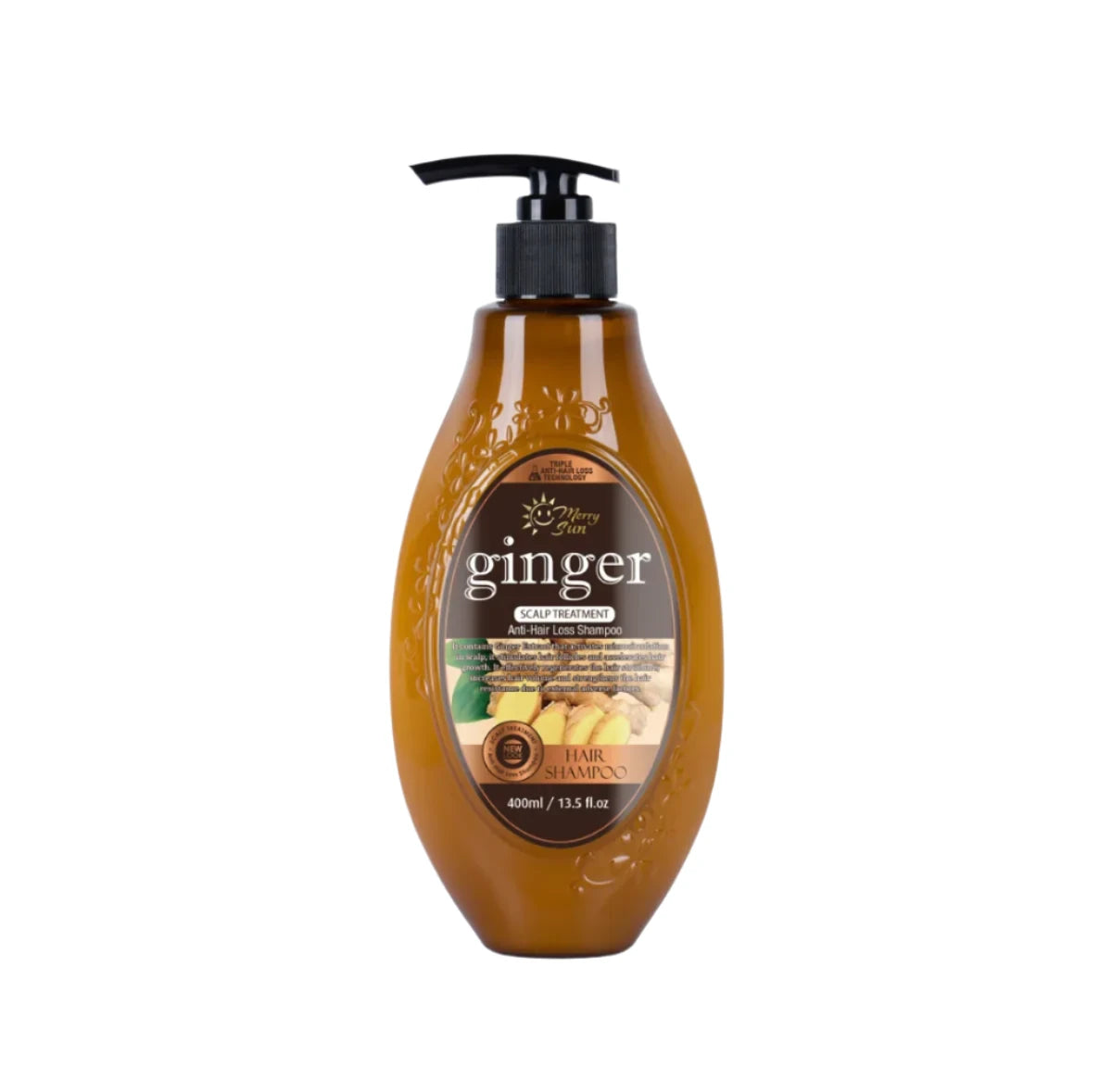 Merry Sun, Ginger Scalp Treatment Anti-Hair Loss Shampoo 400ml all about skin doha, skincare, qatar, beauty, cosmetics, trending, tiktok, snapchat, facebook, instagram, Perfume