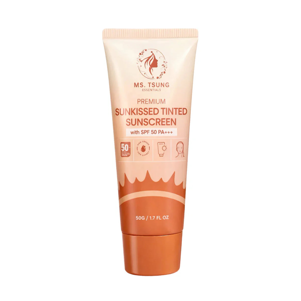 Buy Ms. Tsung Sunkissed Tinted Sunscreen SPF50+ PA+++ 50g Online in Qatar