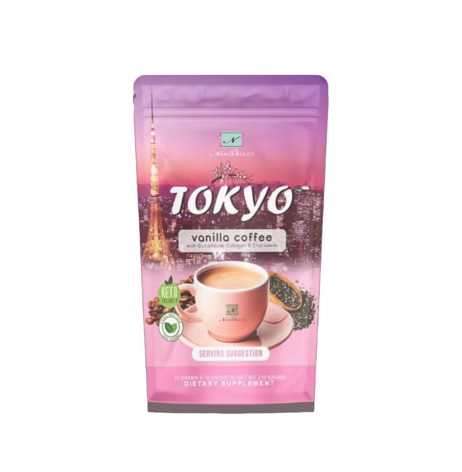 Buy NAMIROSEUS, Tokyo Vanilla Coffee 10 Sachets Online in Qatar