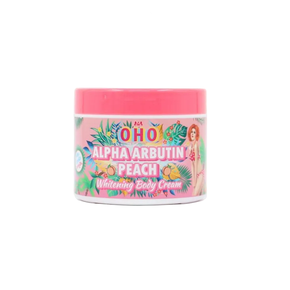 OHO Alpha Arbutin Peach Whitening Body Cream 300g, all about skin doha, skincare, qatar, beauty, cosmetics, trending, tiktok, snapchat, facebook, instagram, Perfume, reels, hightlights, followers, fyp