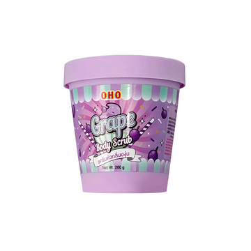 OHO, Grape Body Scrub 200g, all about skin doha, skincare, qatar, beauty, cosmetics, trending, tiktok, snapchat, facebook, instagram, Perfume, reels, hightlights, followers, fyp 