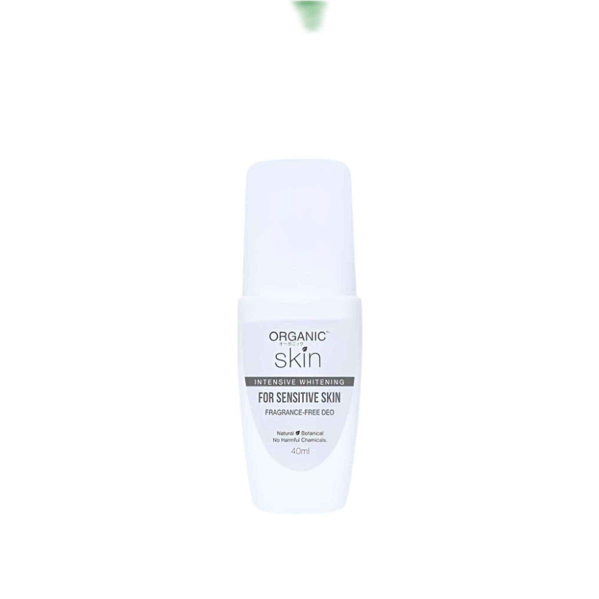 Buy Organic Skin, Intensive Whitening for Sensitive Skin Fragrance-Free Deo 40ml Online in Qatar