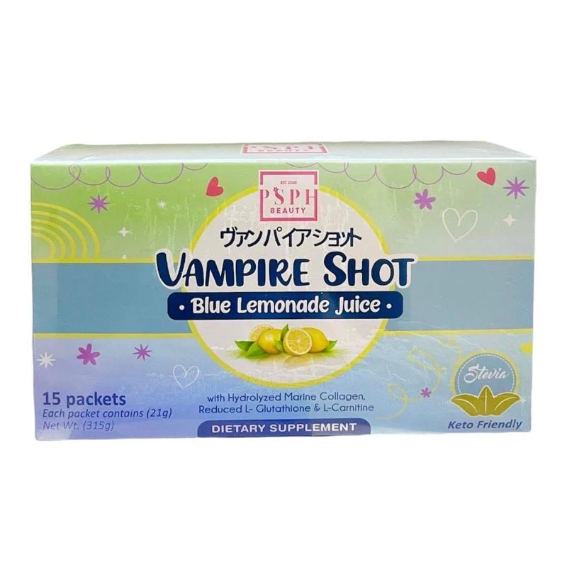 Buy PSPH Beauty, Vampire Shot Blue Lemonade Juice 315g Online in Qatar