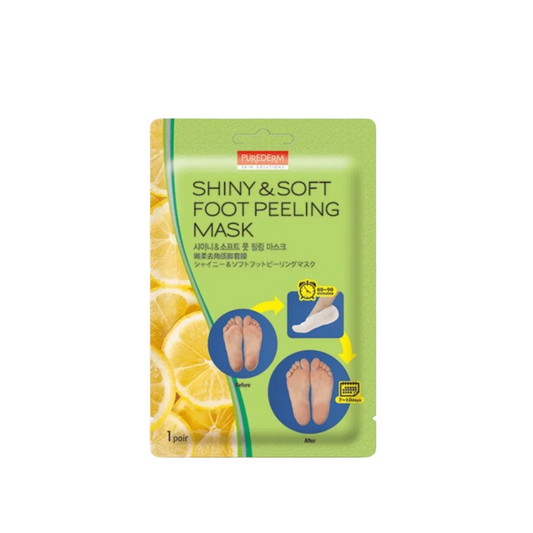 PUREDERM Shiny & Soft Foot Peeling Mask 1 Pair, all about skin doha, skincare, qatar, beauty, cosmetics, trending, tiktok, snapchat, facebook, instagram, Perfume, reels, hightlights, followers, fyp