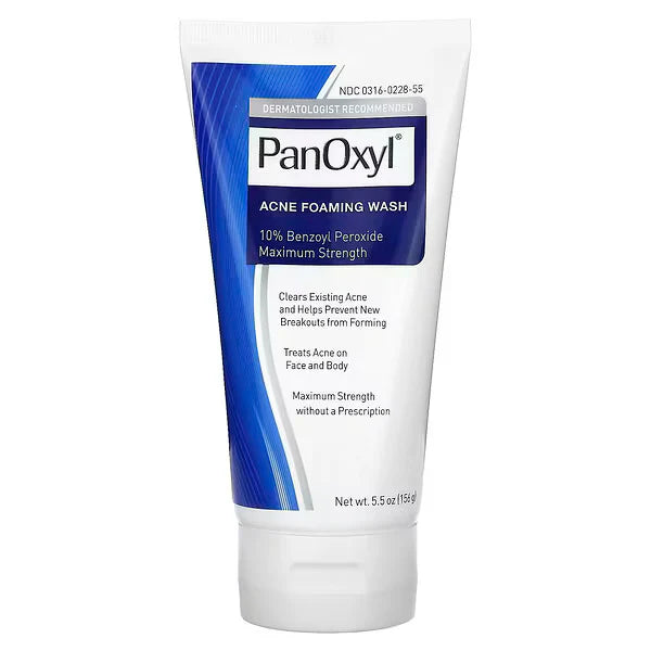 PanOxyl, Acne Foaming Wash, Benzoyl Peroxide 10% Maximum Strength, 5.5 oz (156g), all about skin doha, skincare, qatar, beauty, cosmetics, trending, tiktok, snapchat, facebook, instagram