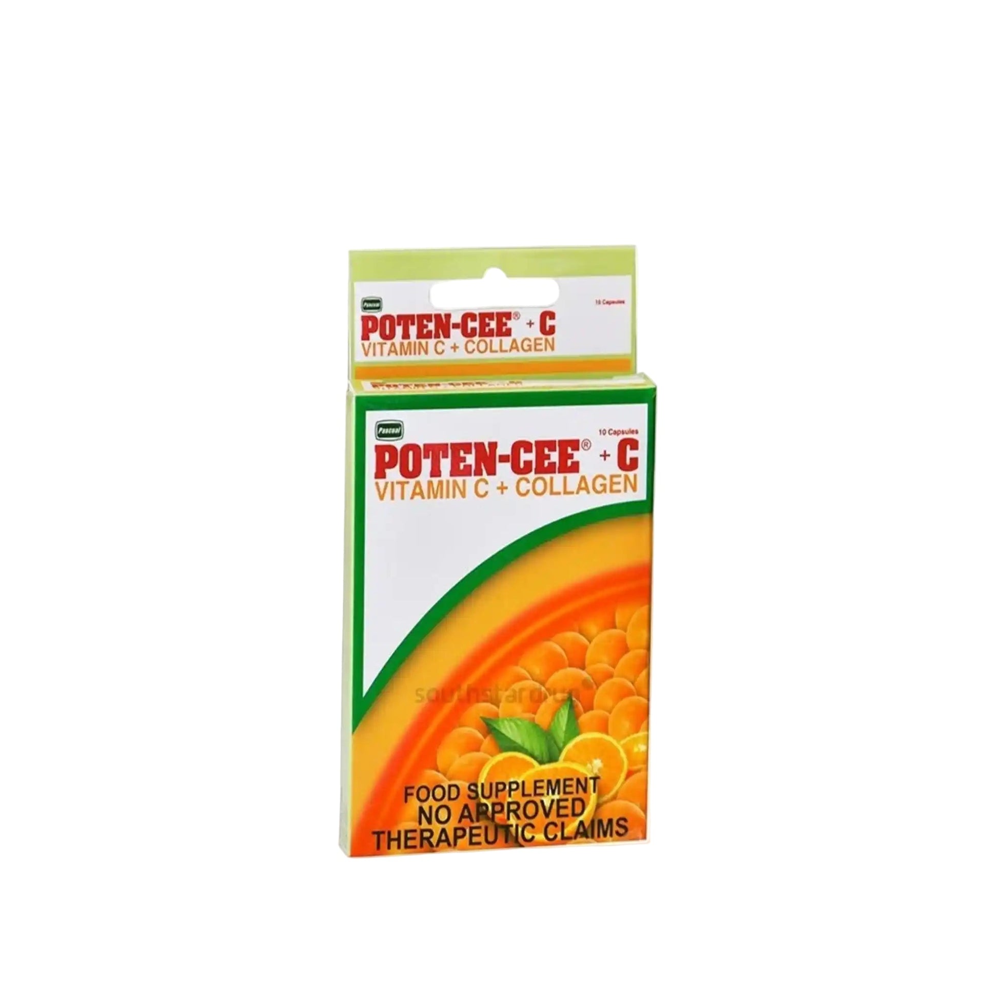 poten cee with glutathione Pascual, Poten-Cee +C Vitamin C + Collagen 10capsule Full B 12 Injection: Size:30 Servings injectableb12