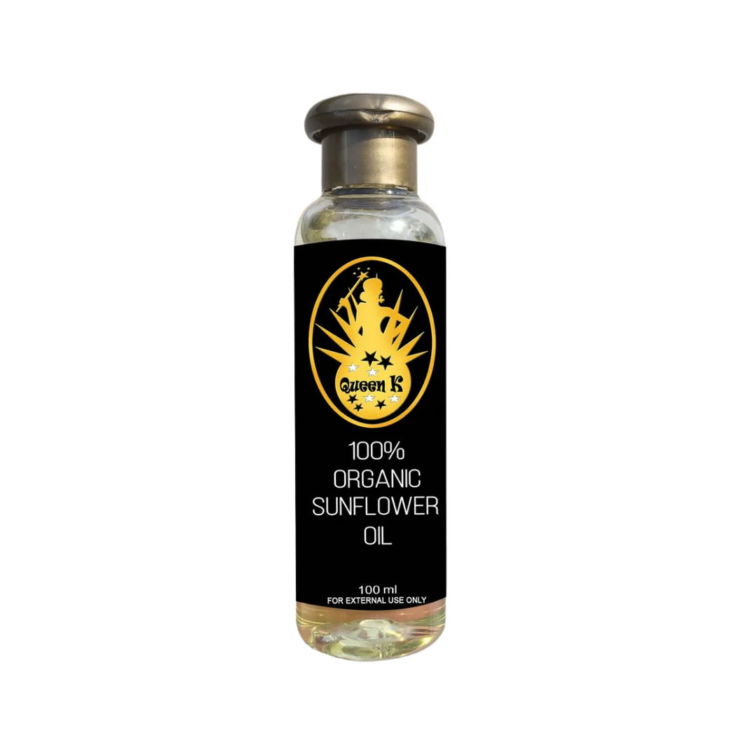 Queen K, 100% Organic Sunflower Oil 100ml, all about skin doha, skincare, qatar, trending, tiktok, snapchat, facebook, instagram, beauty, cosmetics