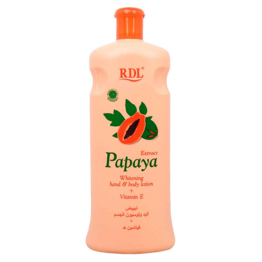 Buy RDL, Papaya Extract Whitening Hand and Body Lotion + Vitamin E 600ml in Qatar