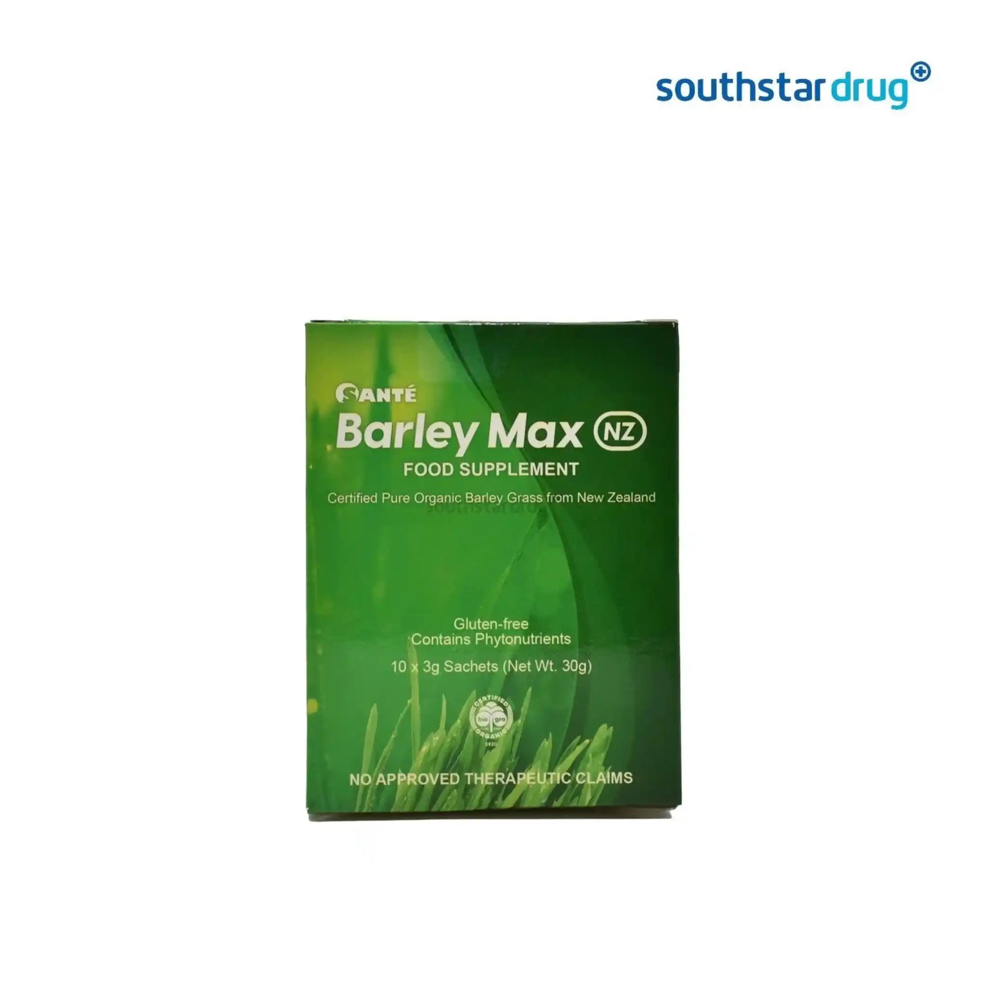 Buy SANTE, Barley Max NZ 500mg x 10 Vegetable Capsules Online in Qatar