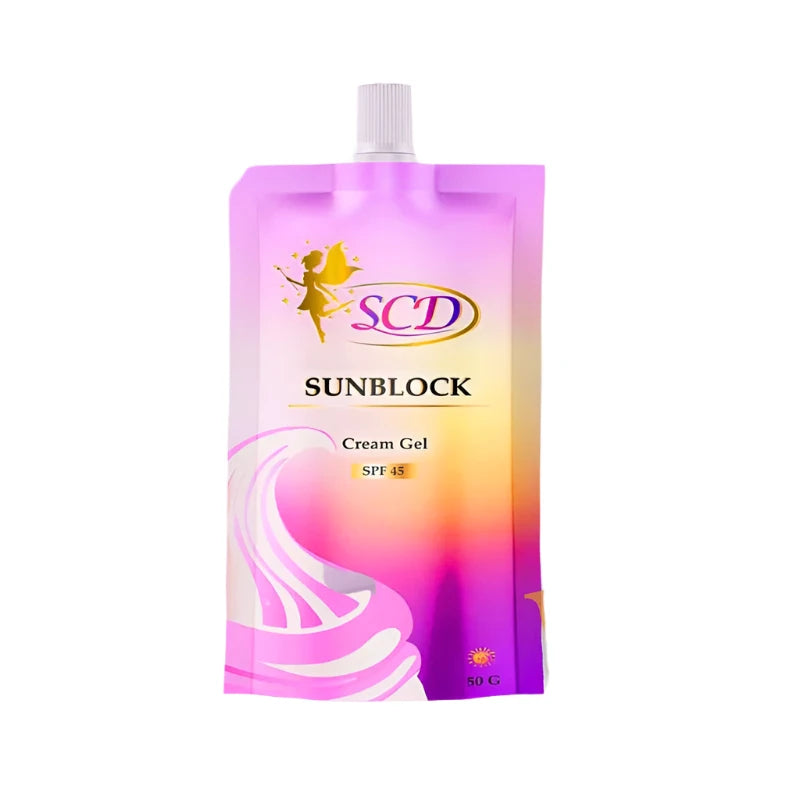 SCD, Sunblock Cream Gel SPF45 50g doha, qatar, skincare, available, daily, routine, allaboutskindoha, all about skin doha, bestselling, best, mostselling, most, beauty, product, facebook, instagram, tiktok