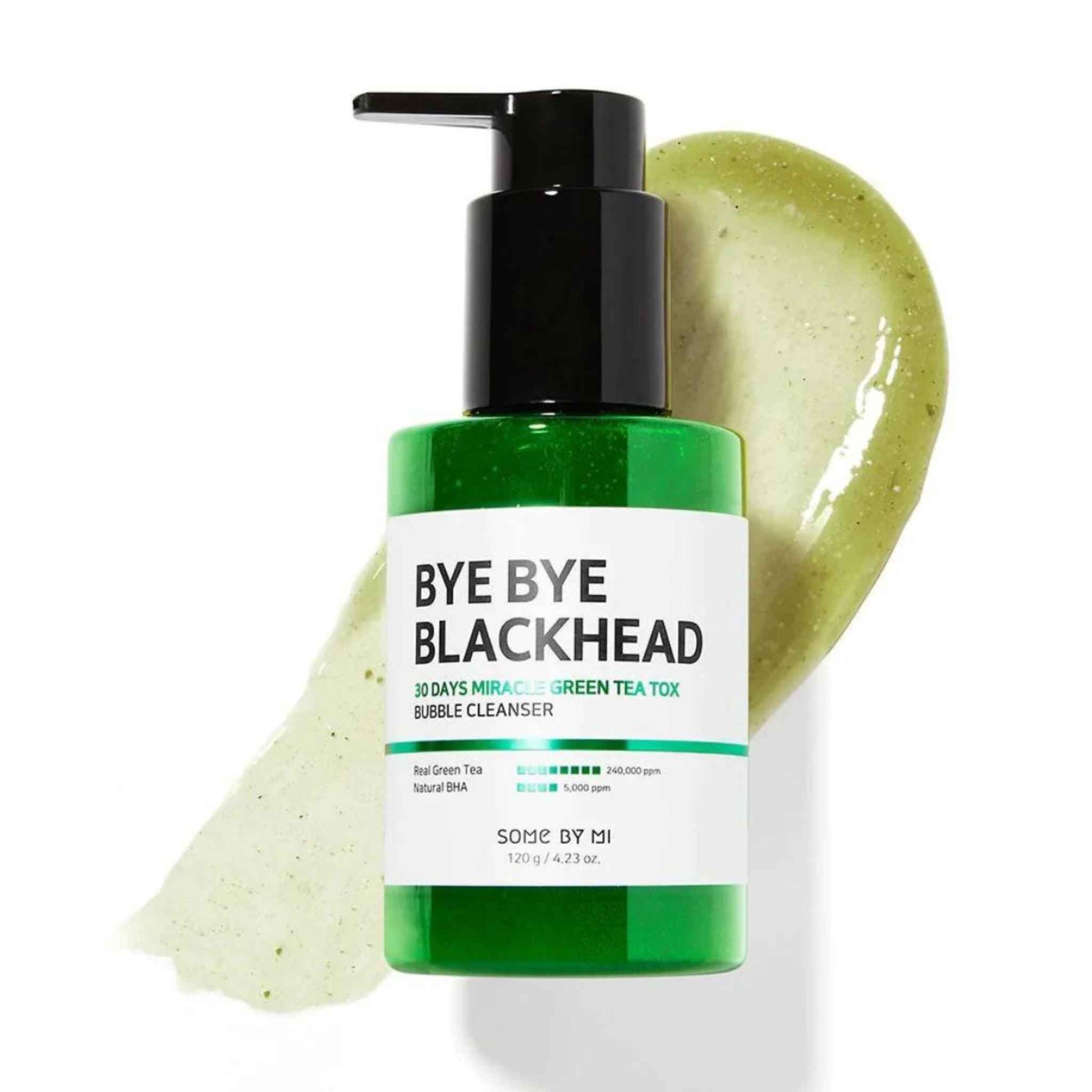 Buy SOME BY MI, BYE BYE Blackhead 30 Days Miracle Green Tea Tox Bubble Cleanser 120g Online in Qatar