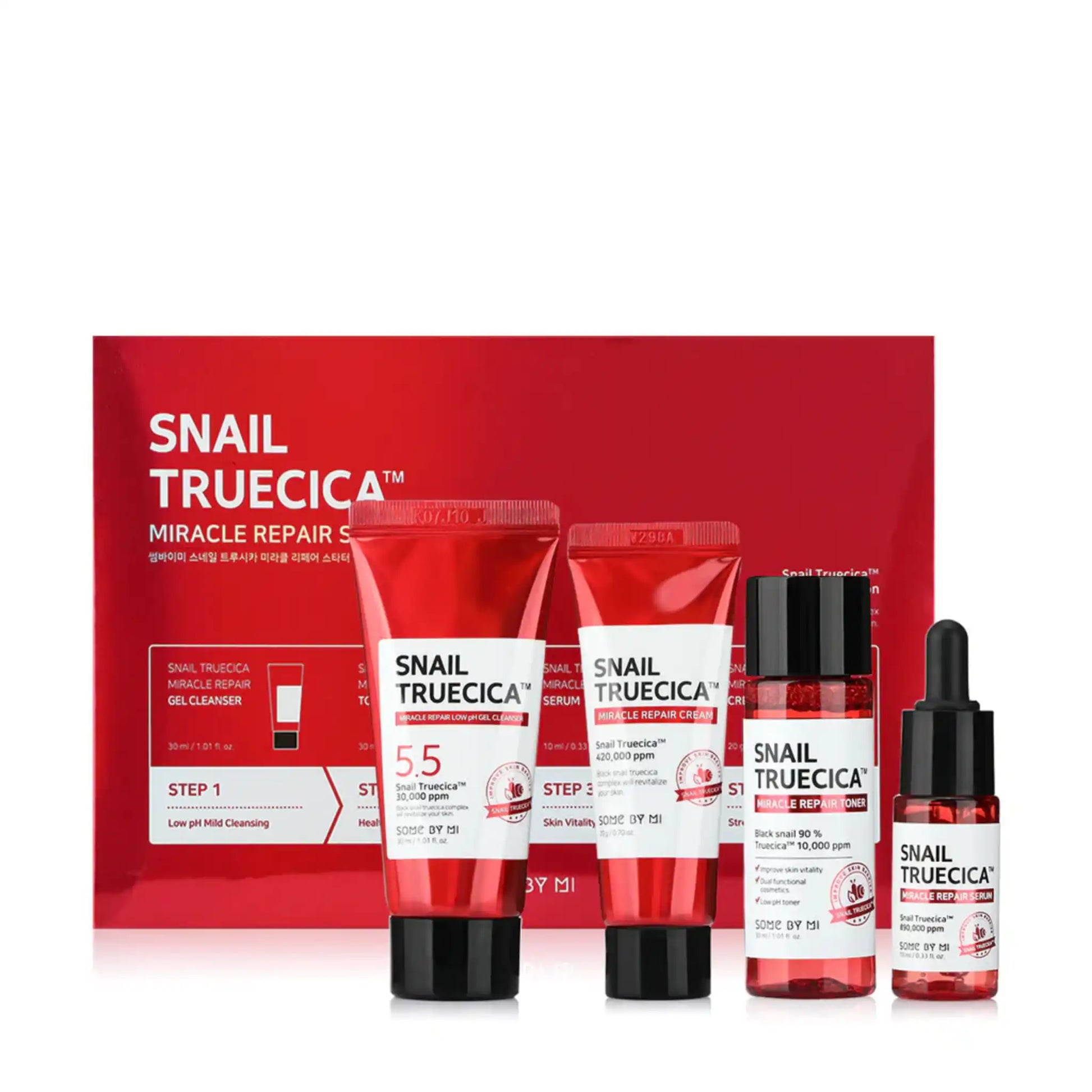 Buy SOME BY MI, Snail Truecica Miracle Repair Starter Kit Online in Qatar