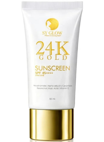 Buy SY Glow, 24K Gold Sunscreen SPF 45++++ UVA/UVB 50ml Online in Qatar