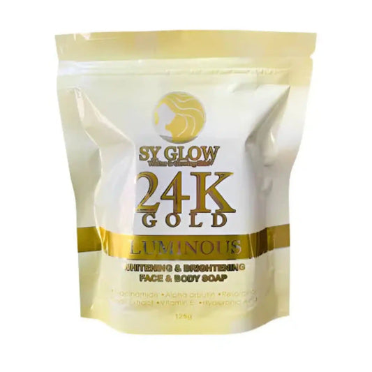 Buy SY Glow 24k Gold Luminous Whitening Brightening Face & Body Soap 125g Online in Qatar