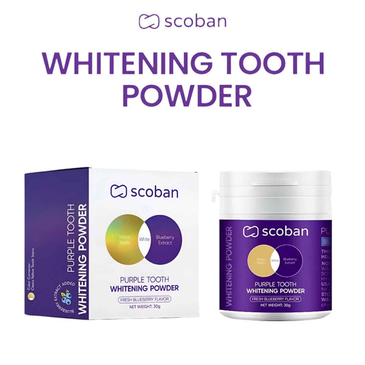 Buy Scoban, Purple Tooth Whitening Powder 30g Online in Qatar