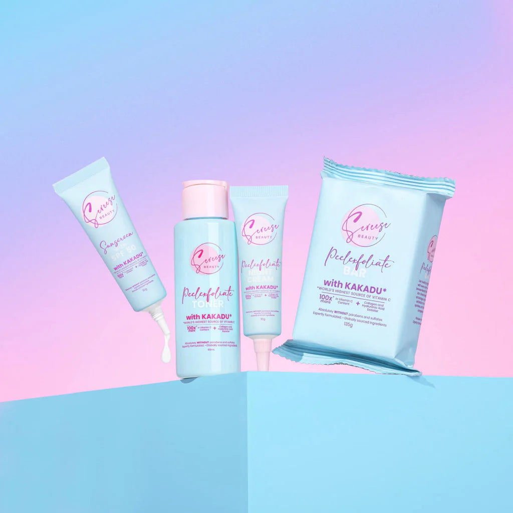 Sereese Beauty, Peel Exfoliate Skincare Set all about skin doha, skincare, qatar, beauty, cosmetics, trending, tiktok, snapchat, facebook, instagram