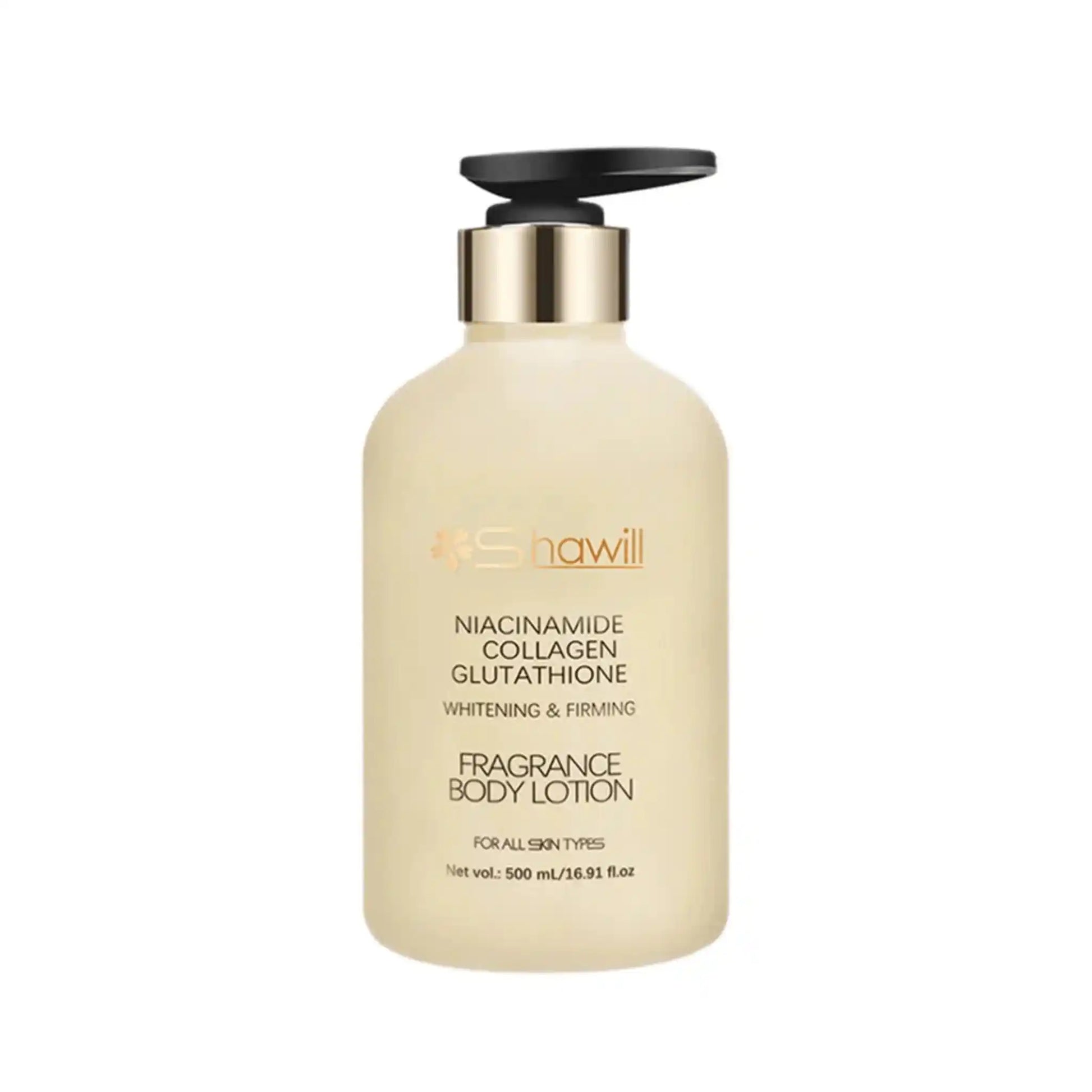 Shawill | Niacinamide Collagen Glutathione Fragrance Body Lotion 500ml Shawill | Niacinamide Collagen Glutathione Fragrance Body Lotion 500ml