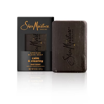 Shea Moisture, African Black Soap Clam & Clearing Bar Soap 227g ,all about skin doha, skincare, qatar, beauty, cosmetics, trending, tiktok, snapchat, facebook, instagram, Perfume, reels, hightlights, followers