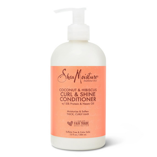 Shea Moisture, Coconut & Hibiscus Curl & Shine Conditioner 384ml, all about skin doha, skincare, qatar, beauty, cosmetics, trending, tiktok, snapchat, facebook, instagram, Perfume, reels, hightlights, followers