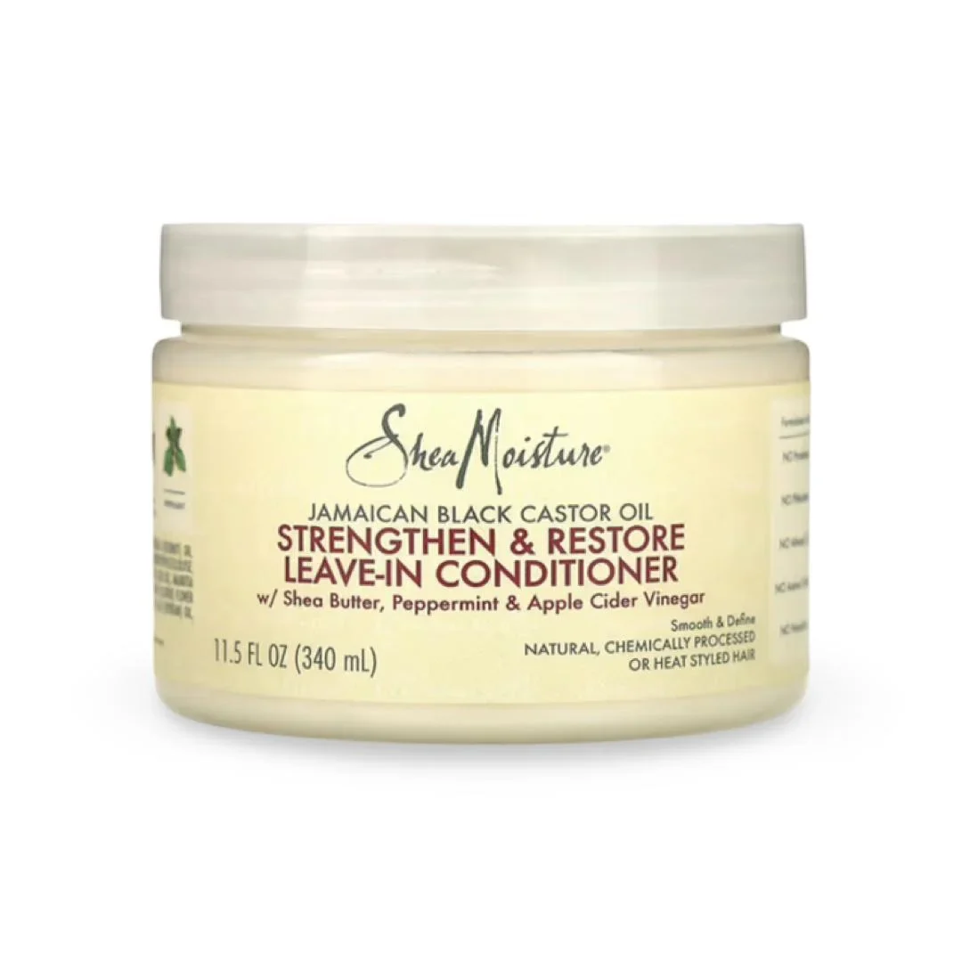 Shea Moisture, Jamaican Black Castor Oil Strengthen & Restore Leave-In Conditioner 340ml, all about skin doha, skincare, qatar, beauty, cosmetics, trending, tiktok, snapchat, facebook, instagram, Perfume, reels, hightlights, followers