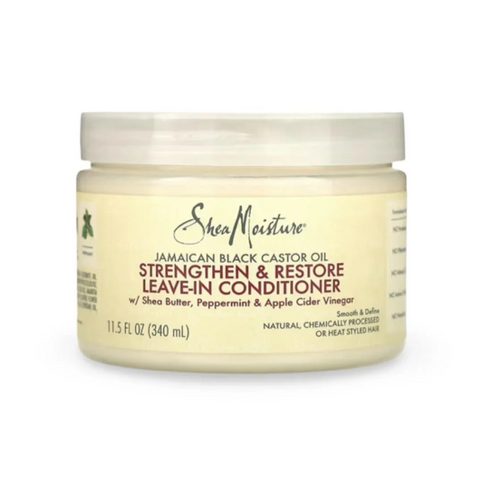 Shea Moisture, Jamaican Black Castor Oil Strengthen & Restore Leave-In Conditioner 340ml, all about skin doha, skincare, qatar, beauty, cosmetics, trending, tiktok, snapchat, facebook, instagram, Perfume, reels, hightlights, followers