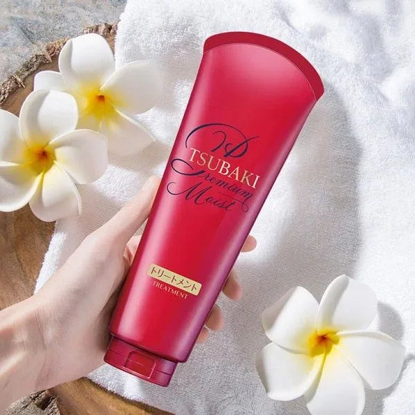 Shiseido, Tsubaki Premium Moist Treatment 180g, all about skin doha, skincare, qatar, beauty, cosmetics, trending, tiktok, snapchat, facebook, instagram