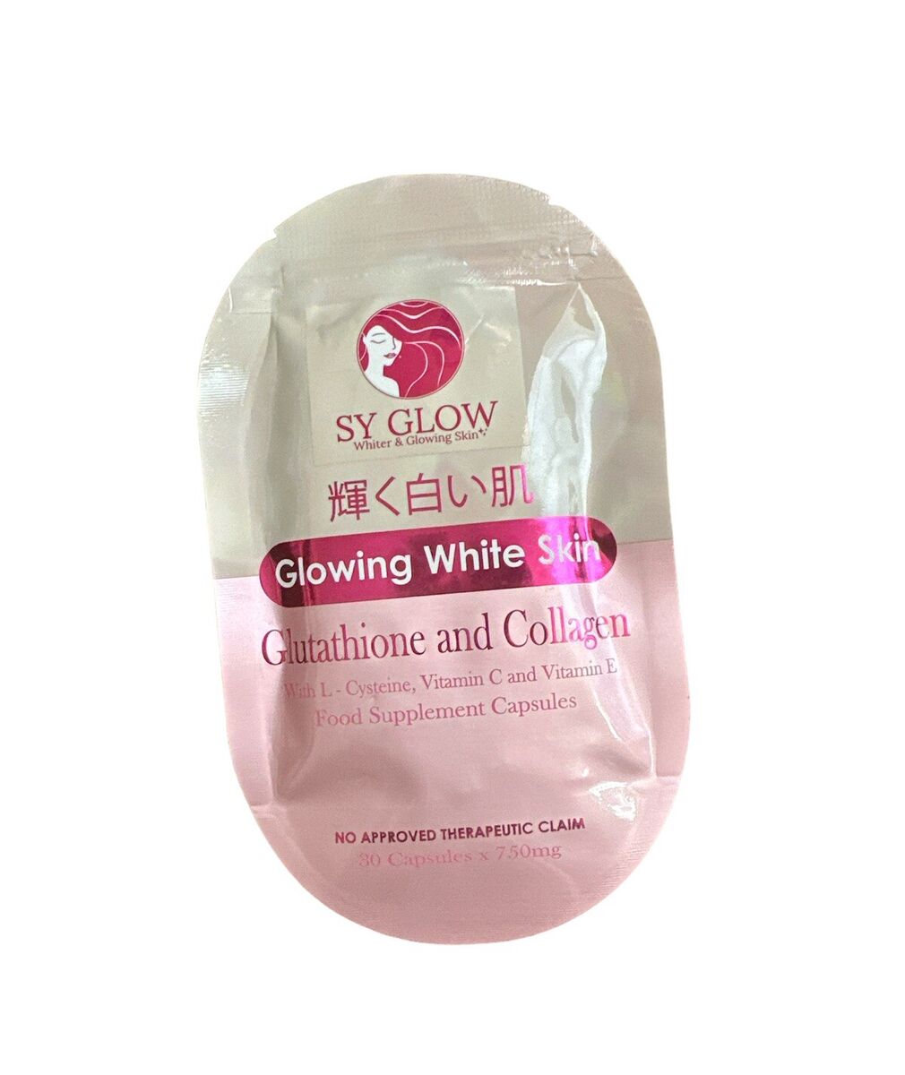 Sy Glow, Glowing White Skin Glutathione and Collagen 30Capsules