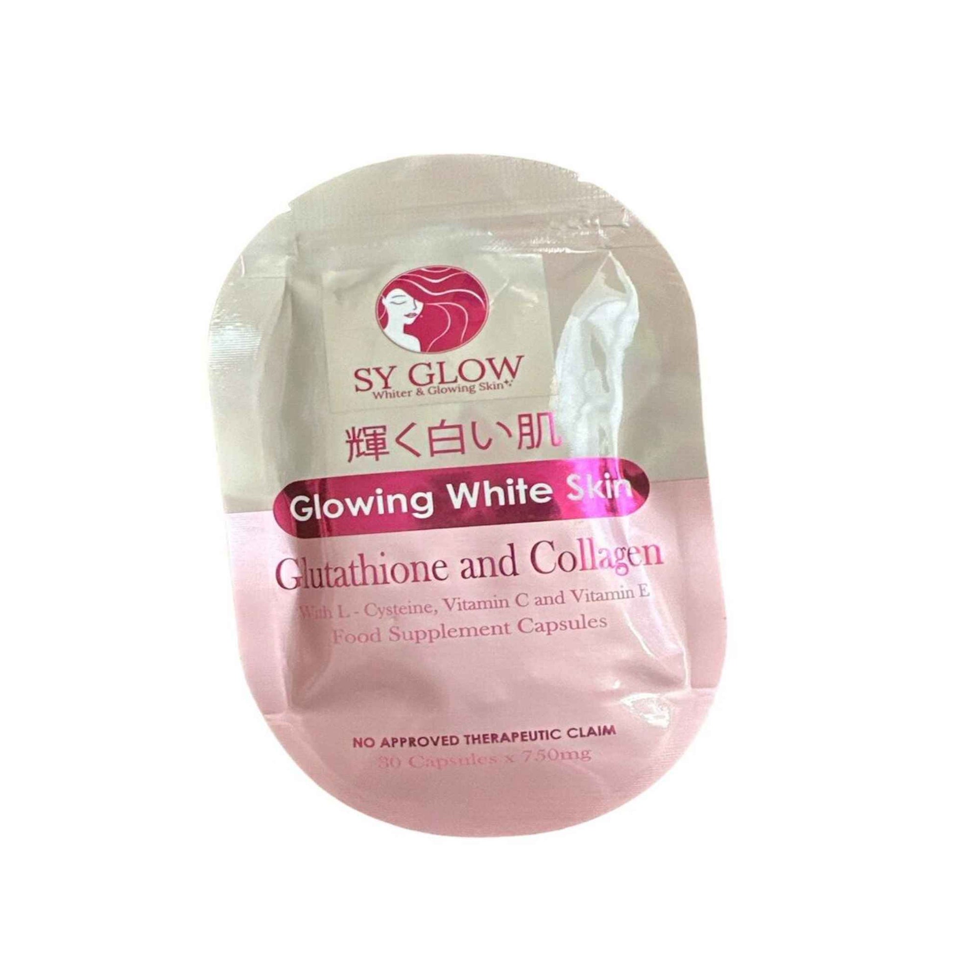 Buy SY Glow, Glowing White Skin Glutathione and Collagen 30Capsules Online in Qatar