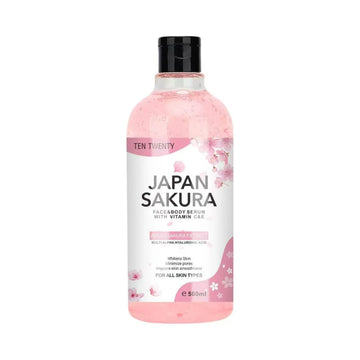 Buy Ten Twenty, Japan Sakura Face and Body Serum with Vitamin C&E 500ml online in Qatar