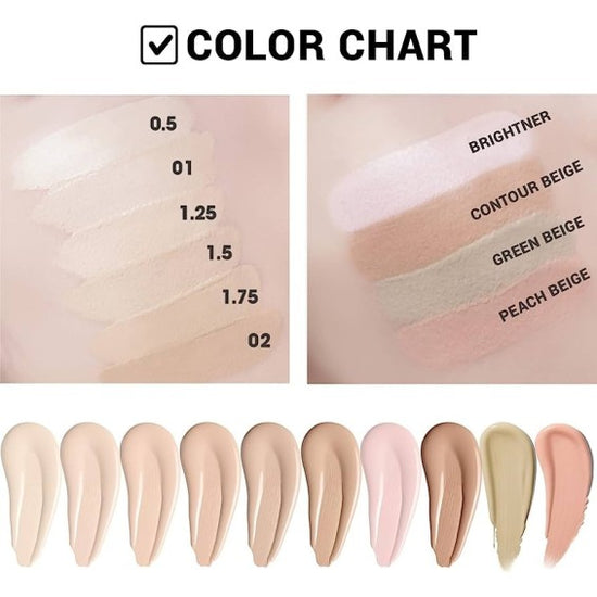 The Saem, Cover Perfection Tip Concealer 6.5g 2, Color Chart, all about skin doha, skincare, qatar, beauty, cosmetics, trending, tiktok, snapchat, facebook, instagram, Perfume, reels, hightlights, followers, fyp