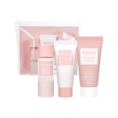 Too Cool For School Pink Relief Starter Kit, all about skin doha, skincare, qatar, beauty, cosmetics, trending, tiktok, snapchat, facebook, instagram, Perfume, reels, hightlights, followers, fyp