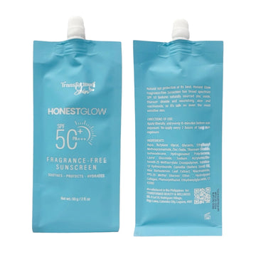 Transformed Skin, Honest Glow Fragrance-Free Sunscreen SPF50 PA+++