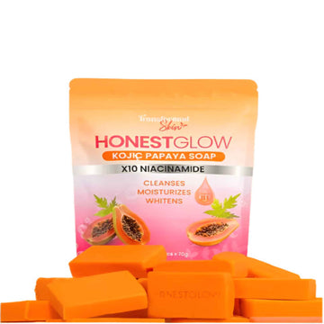 Buy Transformed Skin, Honest Glow Papaya Kojic Soap 70g Online in Qatar