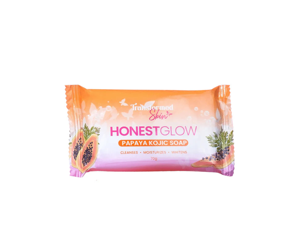 Transformed Skin, Honest Glow Papaya Kojic Soap 70g