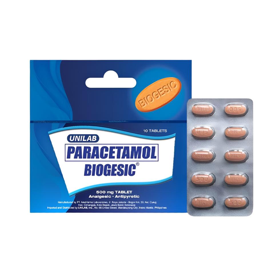 Buy UNILAB, Biogesic Paracetamol (10 Tablets) Online in Qatar