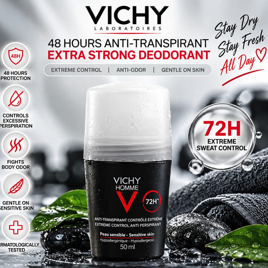 Vichy, 48 Hours Anti Transpirant Extra Strong Deodorant 50ml