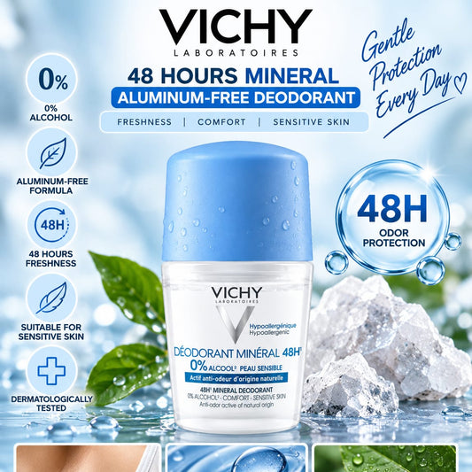 Vichy, 48 Hours Mineral Aluminum-Free Deodorant 50ml