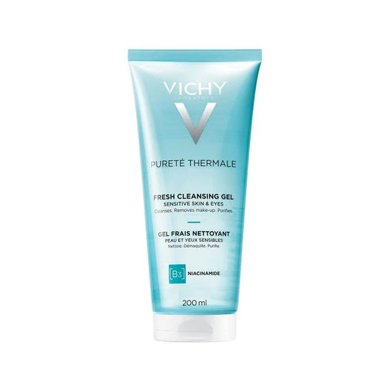 Buy Vichy Pureté Thermale Fresh Cleansing Gel Sensitive Skin &amp; Eyes 200ml Online in Qatar
