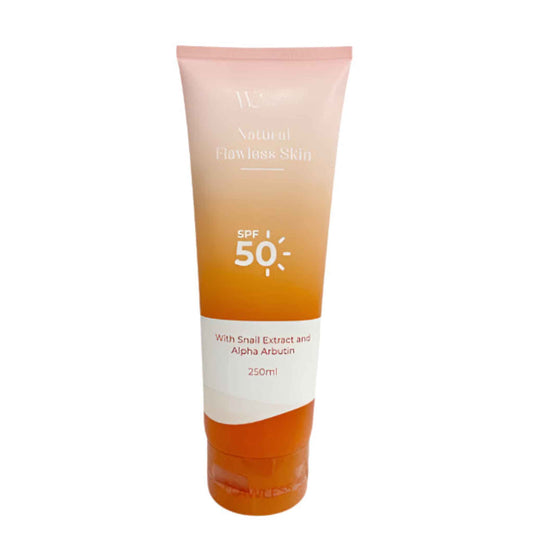 Buy WC Natural Flawless Skin, Body Whitening Lotion with Snail Extract and Alpha Arbutin SPF50 250ml Online in Qatar
