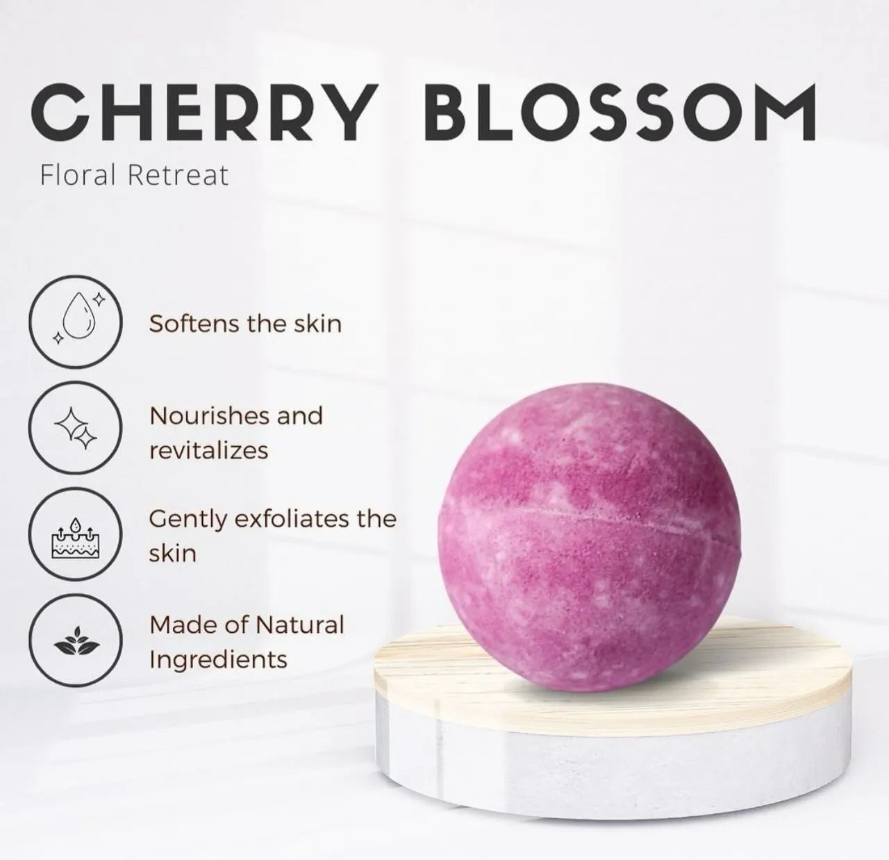 RLX, Dreamy Bath Balms (Bath Bomb) - CHERRY BLOSSOM Floral Retreat in Qatar