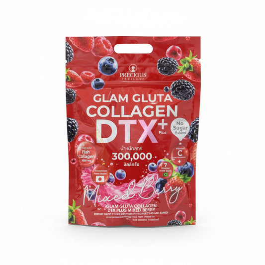 Precious Skin, Thailand Glam Gluta Collagen DTC+ Plus Mixed Berry Drink 30 Sachets