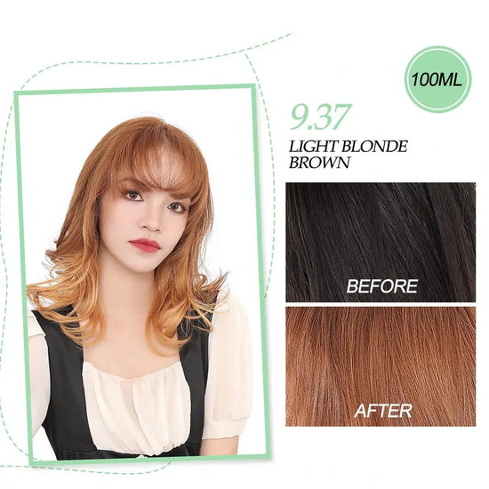 Bremod, Premium Series Cocoa Butter Hair Color - 9.37 Light Blonde Brown