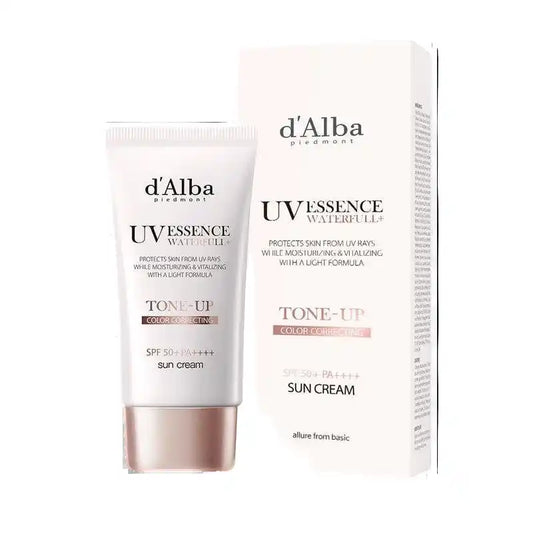 Buy d’Alba UV Essence Waterfull Tone-Up Pink Correcting Sun Cream 50ml Online in Qatar