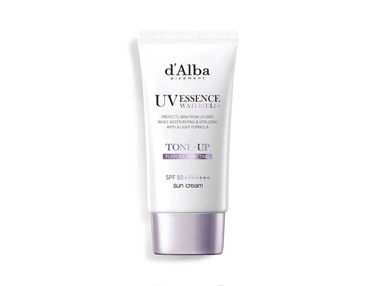 Buy d’Alba, UV Essence Waterfull Tone-Up Purple Correcting Sun Cream SPF 50+ PA++++ 50ml Online in Qatar