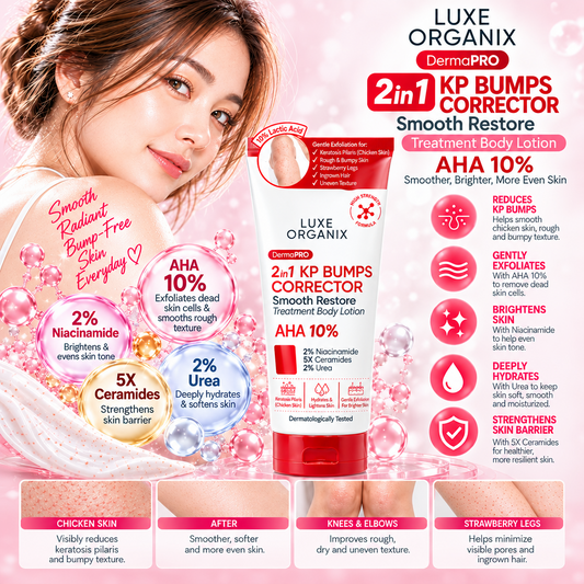 Luxe Organix, Dermo Pro 2 in 1 KP Bumps Corrector Smooth Restore AHA % 200ml