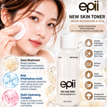 epii, New Skin Toner Snow Mushroom & PHA 145ml