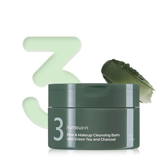 numbuzin, No.3 Pore & Makeup Cleansing Balm With Green Tea And Charcoal 85g