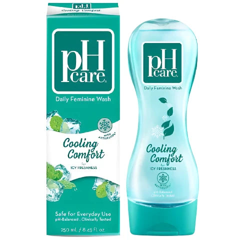 pH Care, Daily Feminine Wash Cooling Comfort for Icy Freshness 250ml all about skin doha, skincare, qatar, beauty, cosmetics, trending, tiktok, snapchat, facebook, instagram