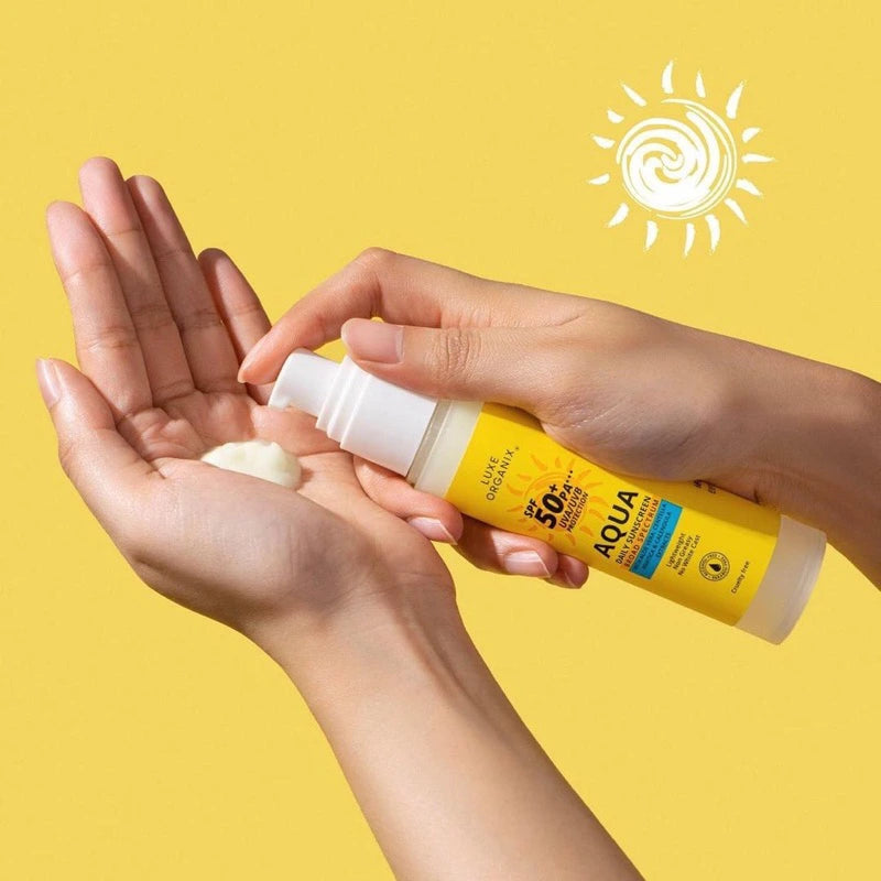 Shop Luxe Organix, SPF 50+ PA*** UVA/UVB Protection Aqua Daily Sunscreen 50ml Online in Qatar