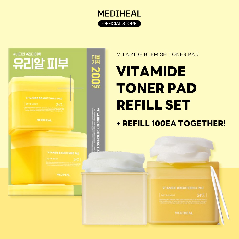 MEDIHEAL, Vitamide Brightening Pad 100padsallaboutskindoha
